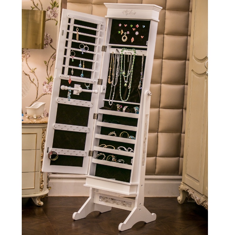 wooden jewelry armoire