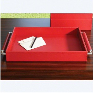 Double handle serving tray