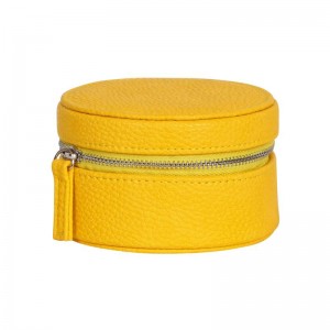 Yellow Round jewelry case